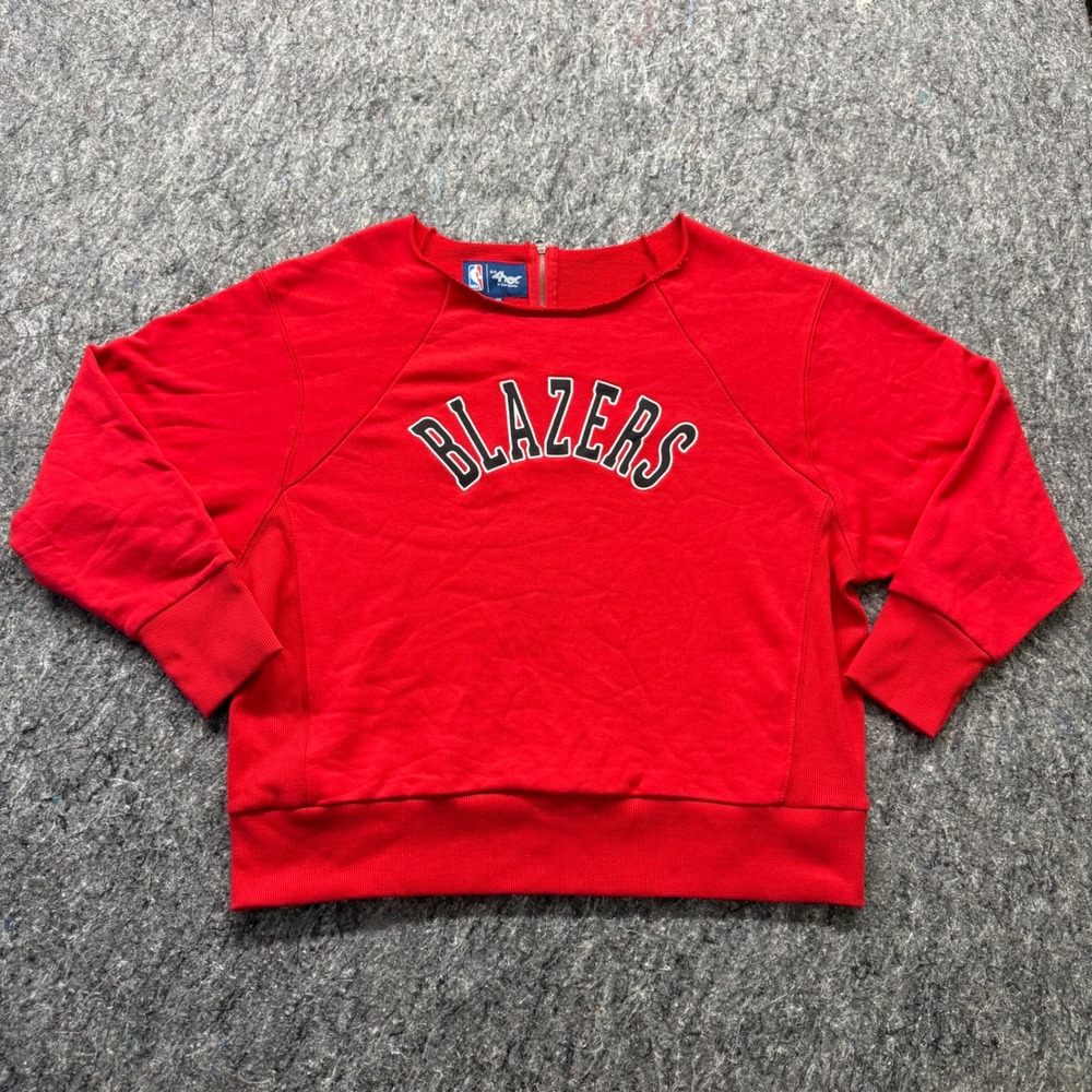 G-III 4Her NBA Portland Trail Blazers Red Sweatshirt Back Zip Womens XL